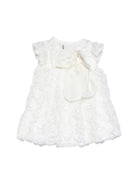 Abito per neonata La Stupenderia bianco con dettagli floreali 2CCAB66 X04 LA STUPENDERIA KIDS 