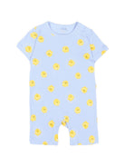 Set tutina e bavaglino per neonato Stella McCartney Kids azzurra con stampa all-over TYB530 Z3647 602MC STELLA McCARTNEY KIDS 