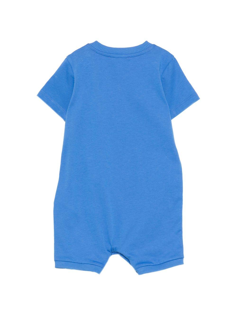 Tutina per neonati Moschino Kids azzurra con Teddy Bear sul davanti MTY022LAA01 40630 MOSCHINO KIDS 
