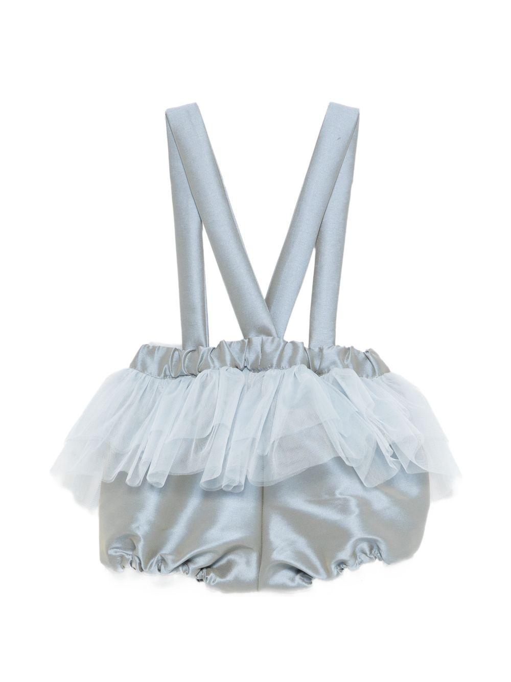 Shorts per neonata A'lapage azzurro con dettaglio fiocco sul davanti AL73B CELESTE A'LAPAGE KIDS 