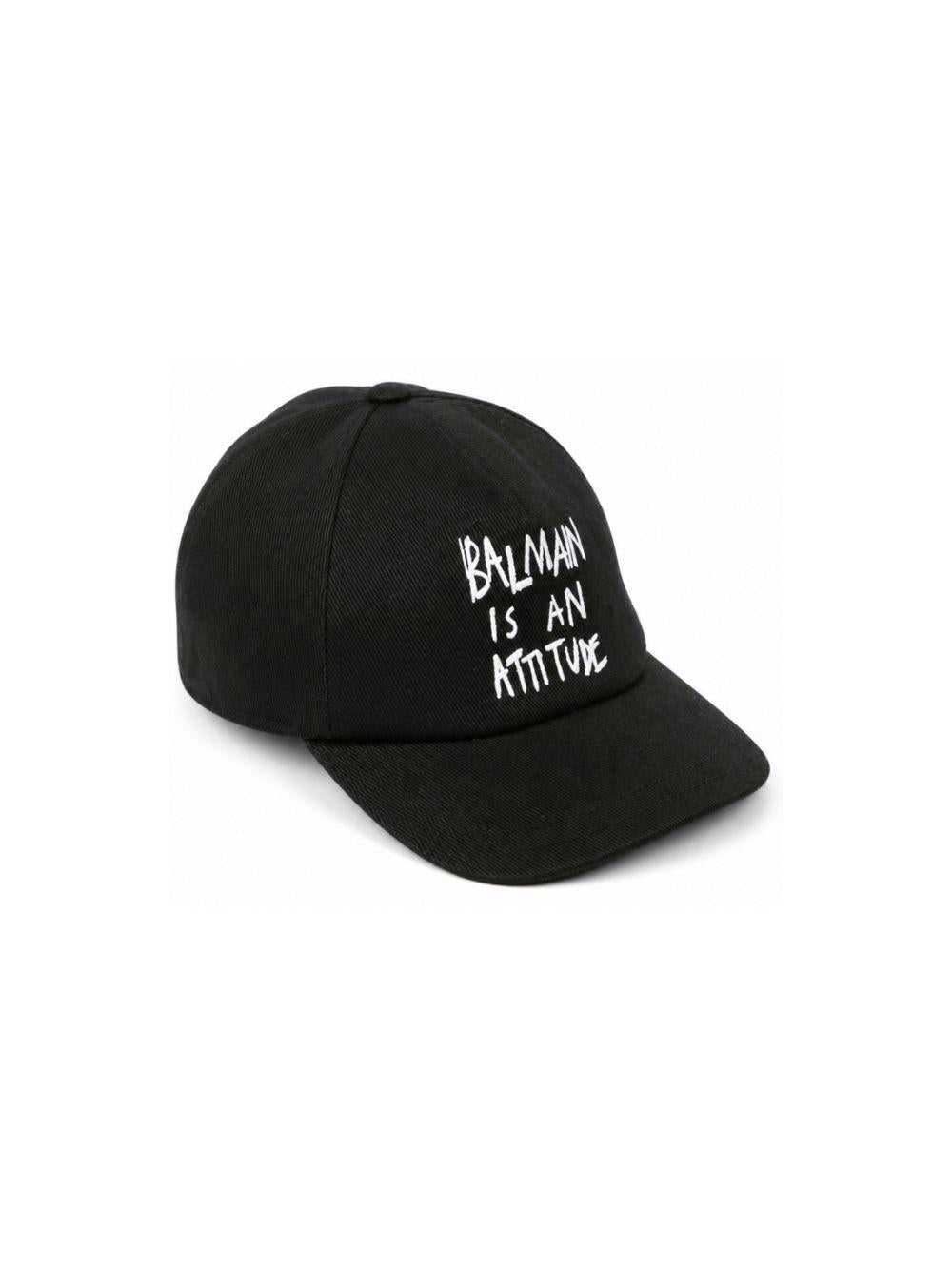 Berretto per bambino Balmain Kids nero con stampa grafica sul davanti BZ0I37 Z1952 930BC BALMAIN KIDS 