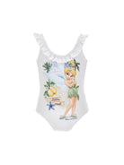 Costume per bambina Monnalisa x Disney bianco con stampa Trilli 19G009 7038 0099 MONNALISA KIDS 