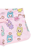Shorts per bambina MC2 Saint Barth Kids rosa con stampa cartoon all-over COC0001 00756L MC2 ST. BARTH KIDS 