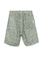 Shorts con stampa grafica per bambino Paolo Pecora Kids verde con tasca frontale PP4024 OLIVA PAOLO PECORA KIDS 