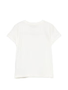 T-shirt per bambina Moschino Kids bianca con stampa grafica HIM06KLBA11 10063 MOSCHINO KIDS 