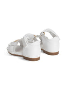 Sandali per bambina Dolce & Gabbana Kids bianchi con logo color oro D20113 A1850 80001 DOLCE & GABBANA KIDS 