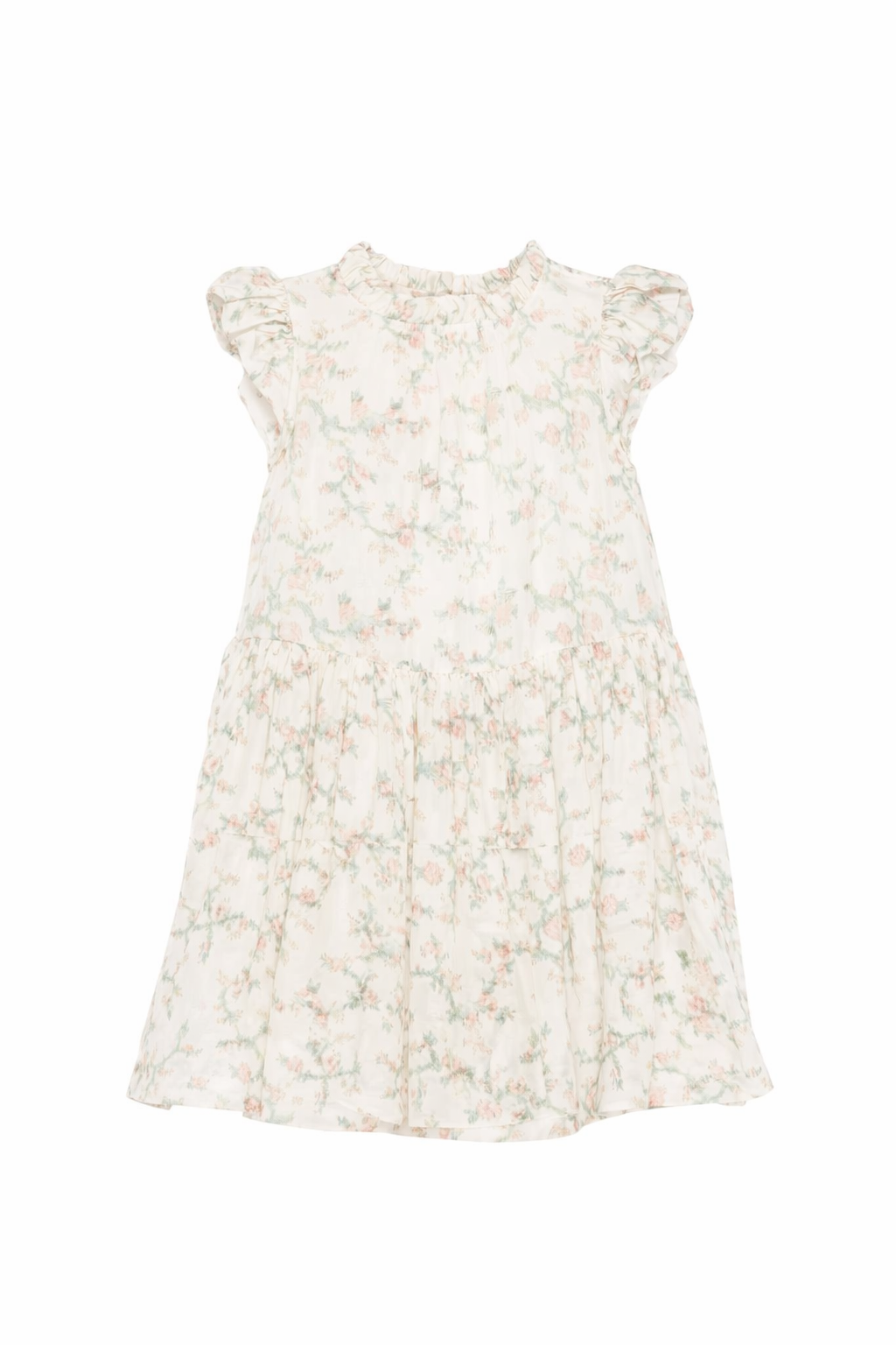 Abito per bambina Bonpoint bianco con stampa floreale all-over S06GDRW00018 547B BONPOINT KIDS 