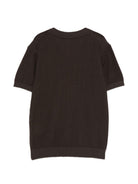 T-shirt per bambino Paolo Pecora Kids marrone con scollo a V PP4178 EBANO PAOLO PECORA KIDS 