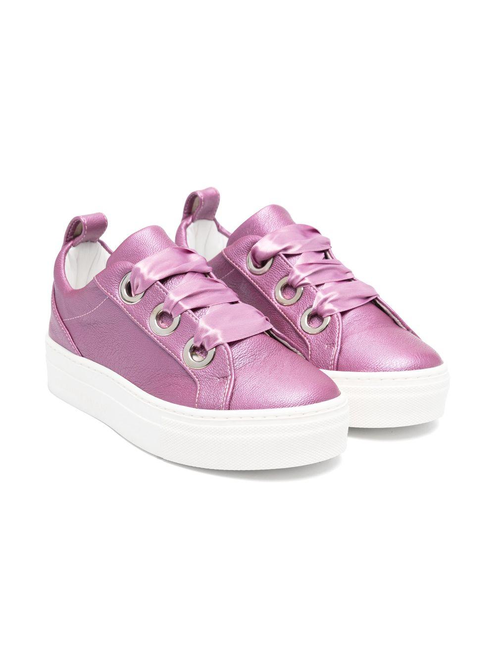 Sneakers per bambina Colorichiari viola con soletta in pelle con logo<BR/> FJ958172 3839 86 COLORICHIARI KIDS 