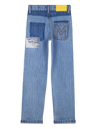 Pantalone per bambino The Marc Jacobs Kids blu orli arrotolati W60795 Z10 THE MARC JACOBS KIDS 