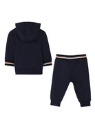 Tuta sportiva con stampa per neonato BOSS Kidswear blu con dettaglio a righe J52126 849 BOSS KIDS 