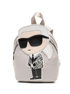 Zaino per bambini Karl Lagerfeld Kids beige con dettaglio in rilievo Z31208 211 KARL LAGERFELD KIDS 