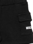 Shorts per neonato Moschino Kids neri con tasche applicate MUQ01VLCA88 60100 MOSCHINO KIDS 