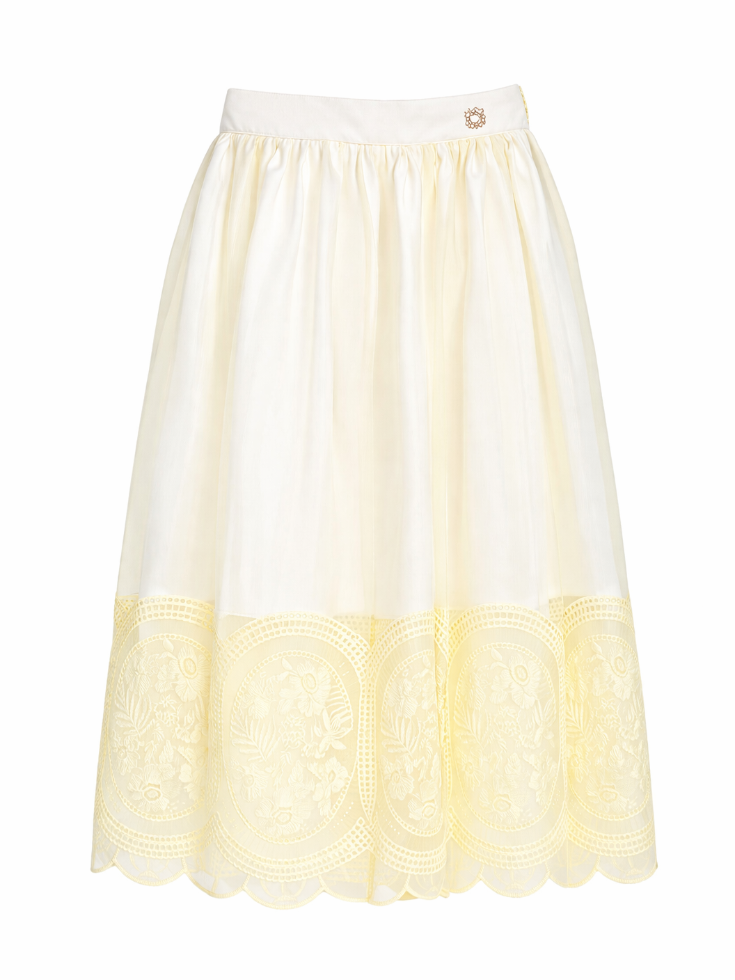Gonna per bambina Elie Saab Junior gialla con design ricamato EFGO038MXTS1110 YEL ElIE SAAB KIDS 