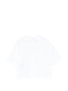 T-shirt per bambina Balmain Kids bianca con design crop BY8B31 Z3658 100BC BALMAIN KIDS 