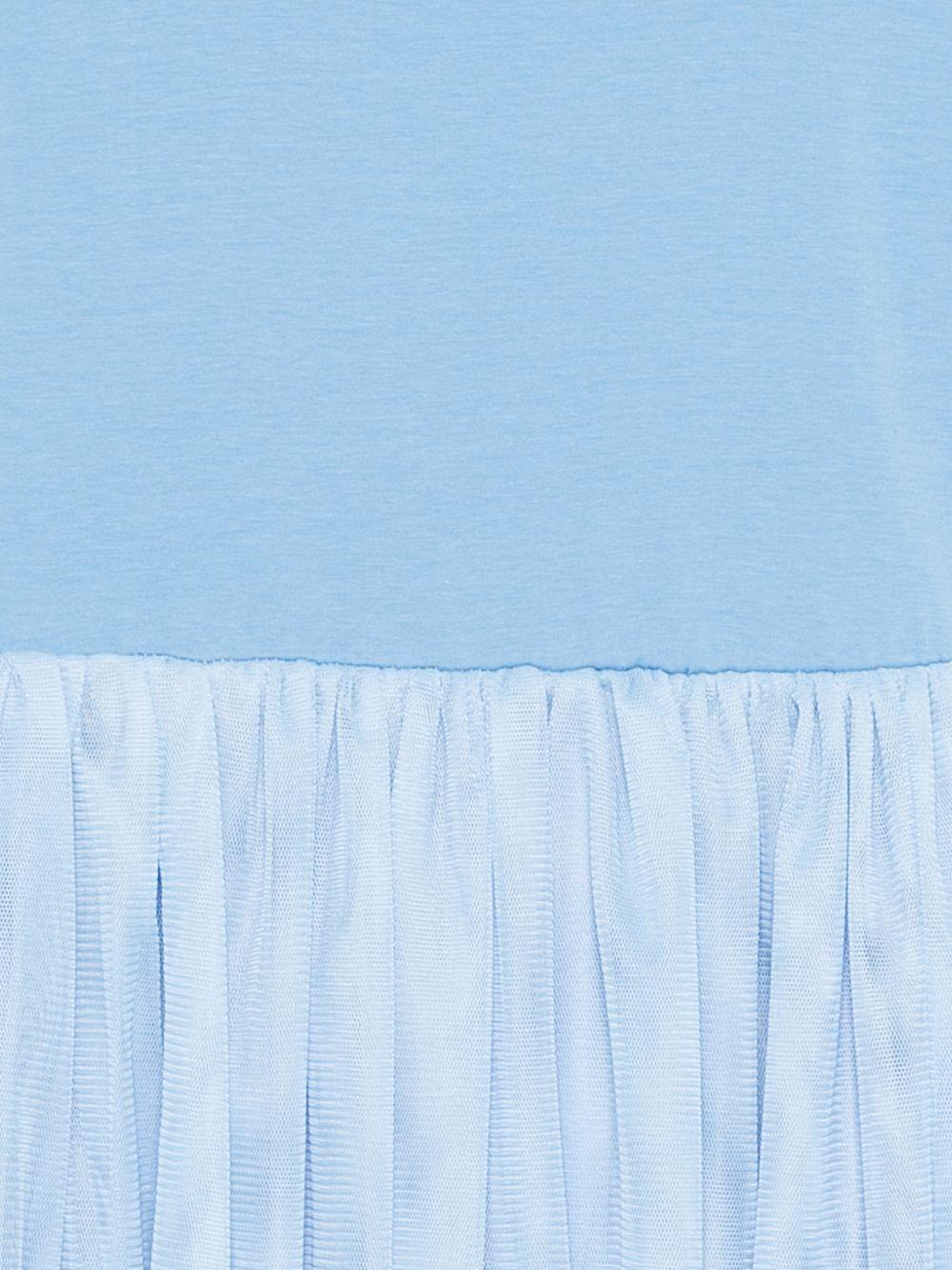 Abito in tulle per bambina Molo azzurro con spalline sottili incrociate 2S26E128 5637 MOLO KIDS 
