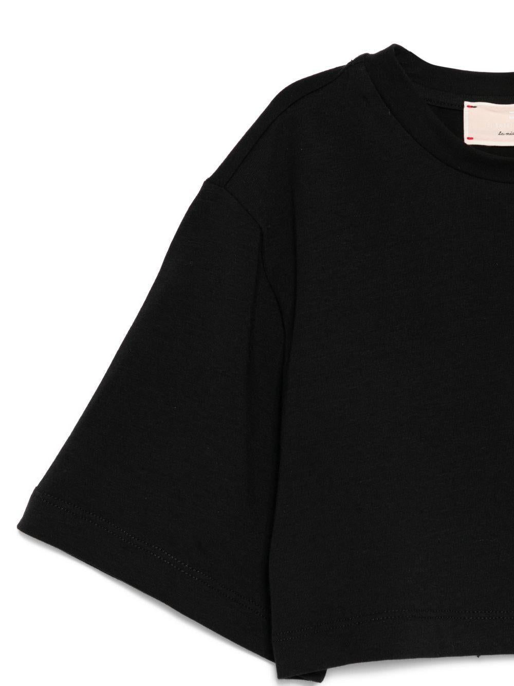 T-shirt per bambina Elisabetta Franchi la Mia Bambina nera a girocollo EFTS2540JE006 N000 ElISABETTA FRANCHI 