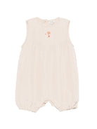 Tutina per neonata Donsje beige con ricamo uccellino sul davanti 3045301 00013 DONSJE 