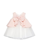 Abito per neonata Elisabetta Franchi La Mia Bambina bianco con applicazione fiocco EGAB2380TV033 D462 ElISABETTA FRANCHI KIDS 