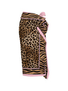 Pareo da donna MC2 Saint Barth marrone con stampa animalier TAIT001 09740L MC2 ST. BARTH 