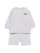 Set felpa e shorts per neonato Givenchy Kids grigio con tasca sul davanti H31187 A01 GIVENCHY KIDS 