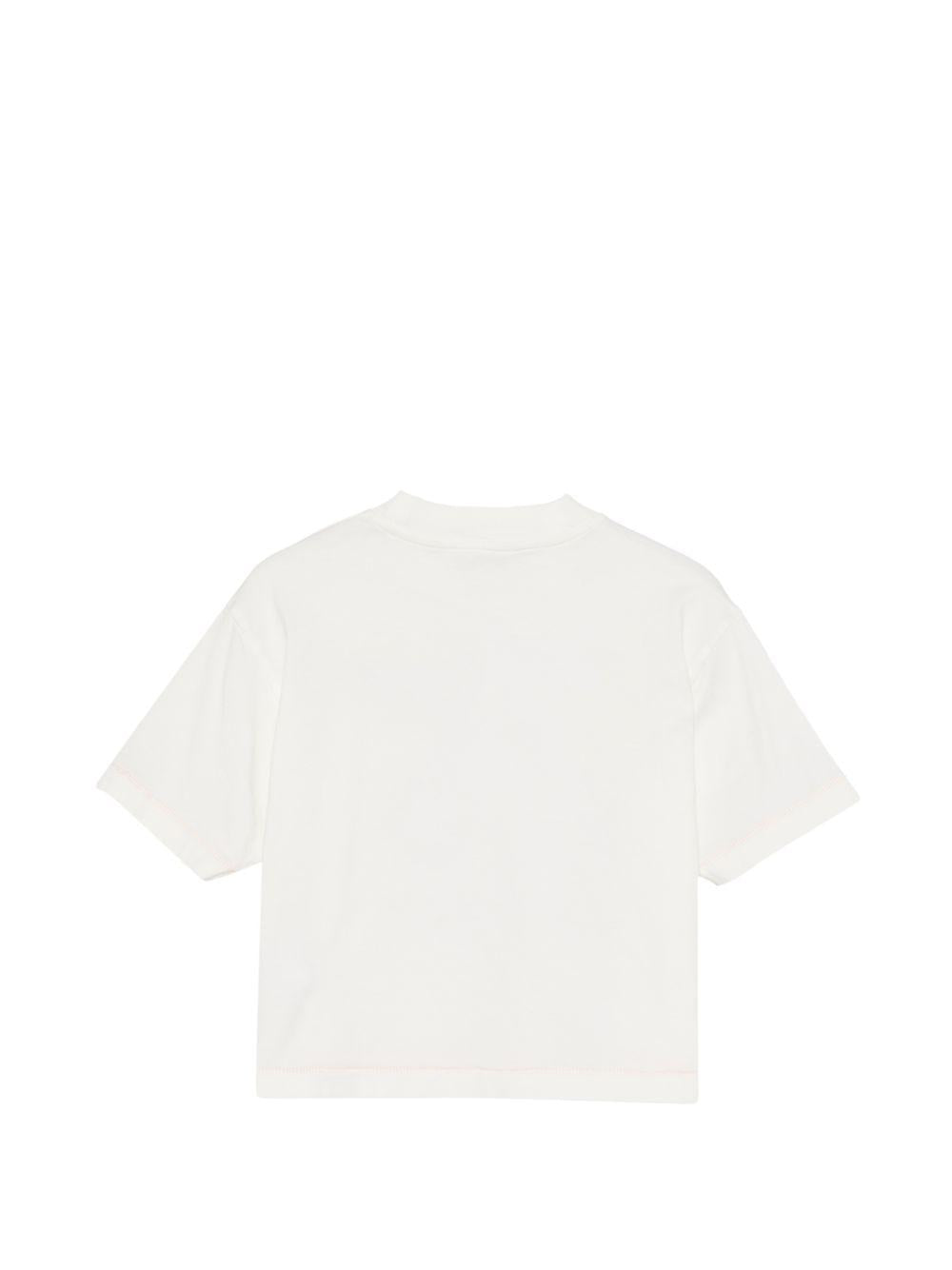T-shirt per bambina Bonpoint bianca con stampa logo sul davanti S06GTSK00017 102 BONPOINT KIDS 