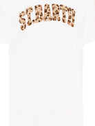 Abito per bambina MC2 Saint Barth Kids bianca con stampa logo leopardato ABY0001 00957L MC2 ST. BARTH KIDS 