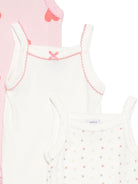 Set tre body per neonata Petit Bateau multicolore con stampa a cuore A0FS1 00 PETIT BATEAU KIDS 