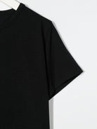 T-shirt a girocollo per bambino Mini Rodini nero con orlo dritto 1000000199 BLACK MINI RODINI KIDS 