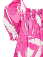 Abito per bambina Emilio Pucci Junior rosa a maniche corte PY1C01 P0584 570BC EMILIO PUCCI JUNIOR 