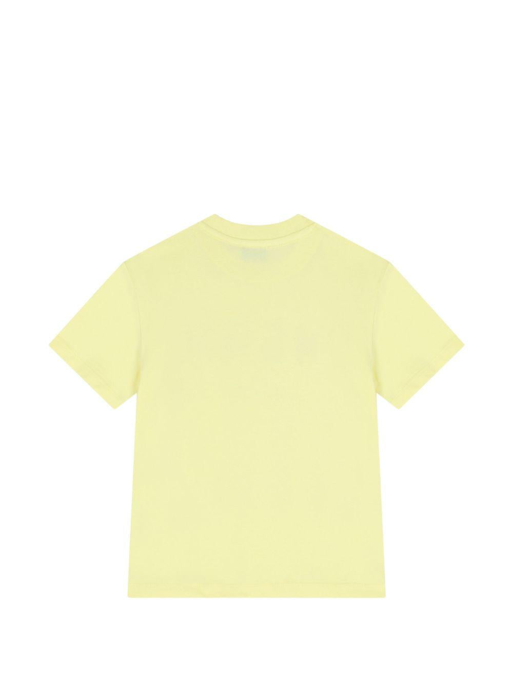 T-shirt per bambini MSGM Kids gialla con stampa logo S6MSJUTH001 MS075 MSGM KIDS 