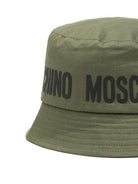 Cappello bucket per bambini Moschino Kids verde con logo HUY003LOA00 30037 MOSCHINO KIDS 