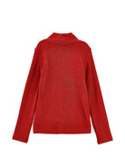 Maglione per bambina Monnalisa Kids rosso con motivo a coste 17HLUC 8212 0043 MONNALISA KIDS 
