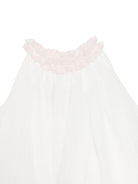 Abito per neonata La Stupenderia Giulietta bianco con inserto in tulle CBAB66 U26 LA STUPENDERIA 