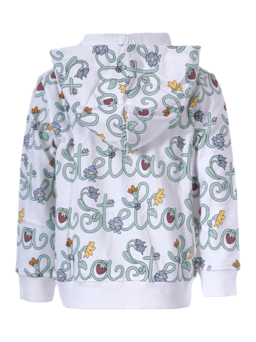 Felpa per bambina Stella McCartney Kids bianca con stampa logo floreale all-over TY4C30 Z3422 101MC STELLA McCARTNEY KIDS 