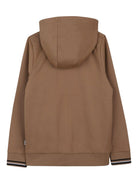 Tuta sportiva per bambino BOSS Kidswear marrone con cappuccio e zip J52399 269 BOSS KIDS 
