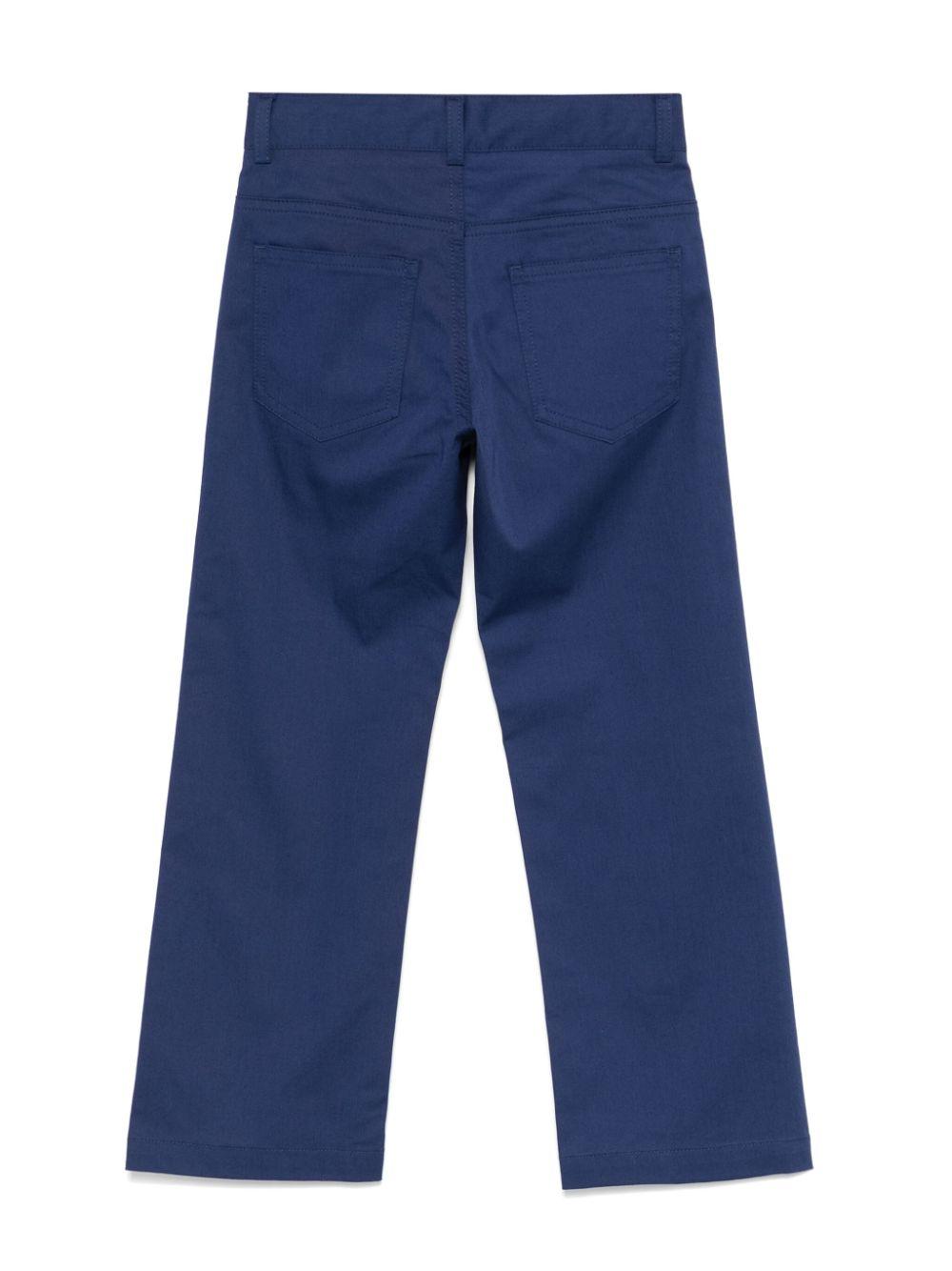 Pantaloni per bambino Fendi Kids blu con taglio dritto JMF506 ADEH F1I11 FENDI KIDS 