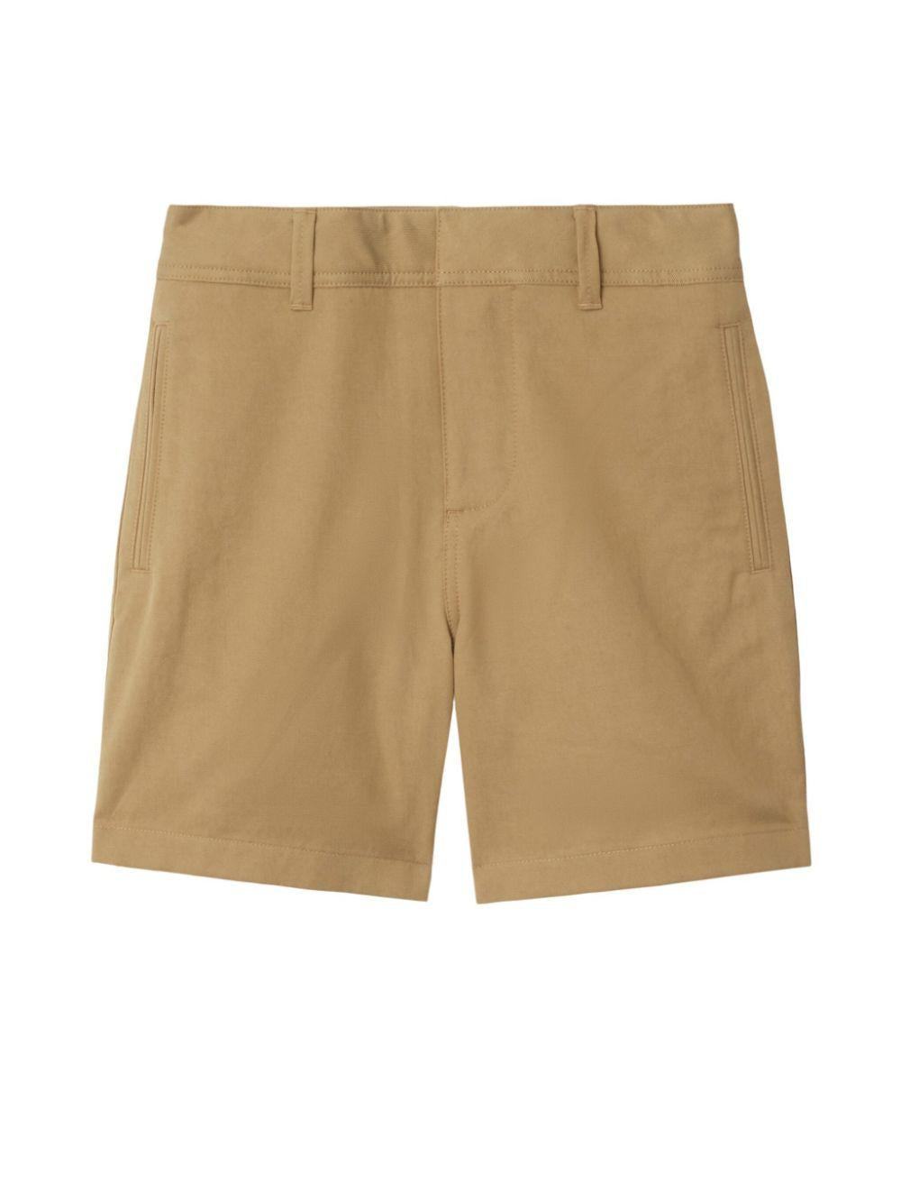 Shorts con spacchi frontali per bambino Burberry Kids beige con due tasche laterali a filetto 8100470 B9719 BURBERRY KIDS 