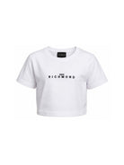 T-shirt per bambina John Richmond Junior bianca modello crop RGP26123TS WHITE JOHN RICHMOND KIDS 