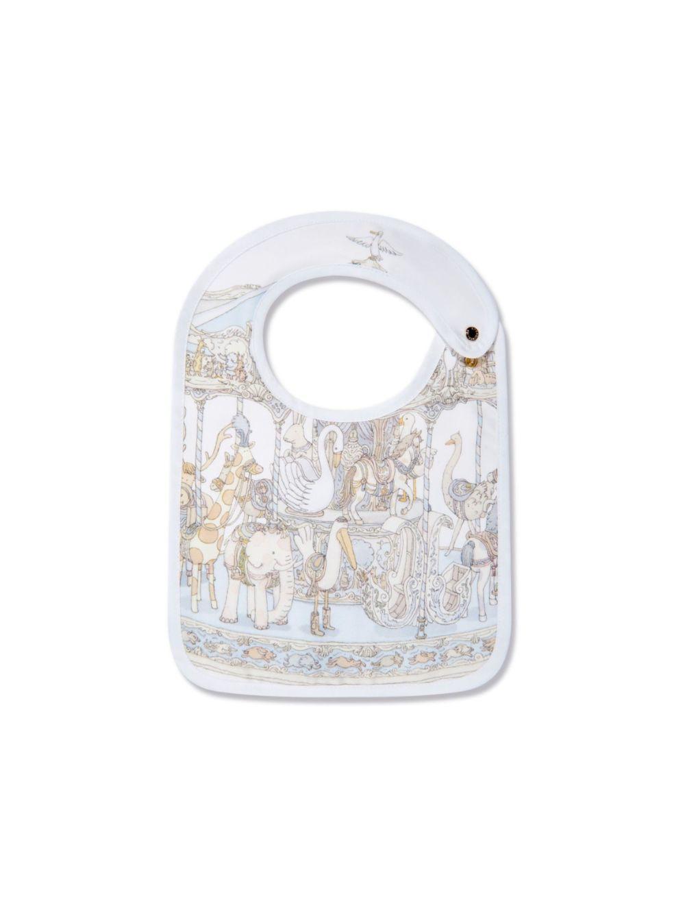 Bavaglino per neonati Atelier Choux bianco con stampa carosello BI-CS-CAR B-U ATELIER CHOUX PARIS KIDS 