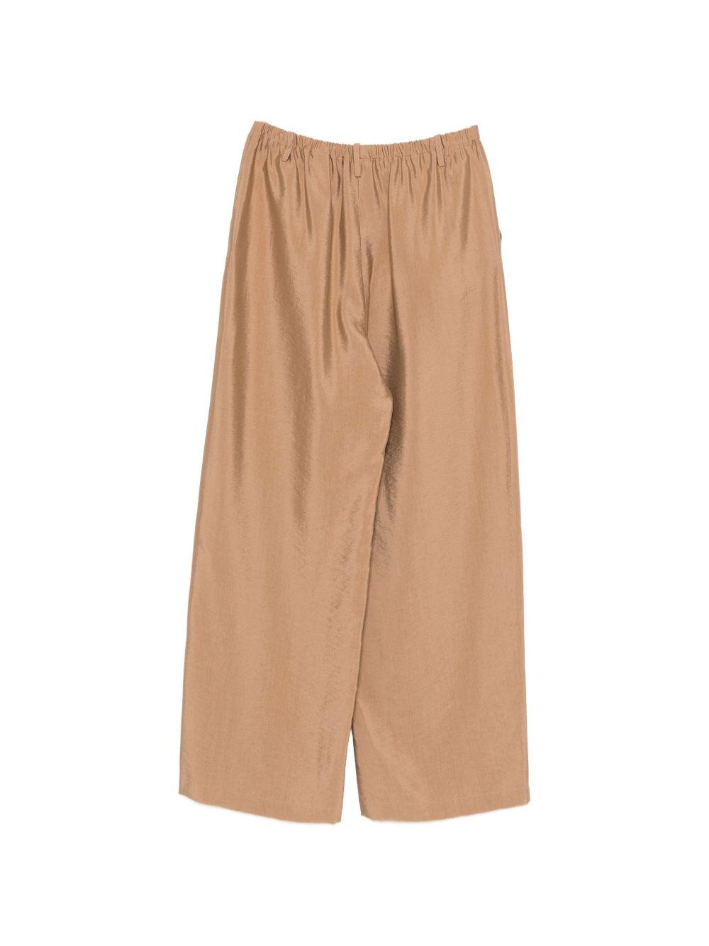 Pantaloni per donna Alysi marroni con tasche a filetto 116178 P6215 PELLE ALYSI 