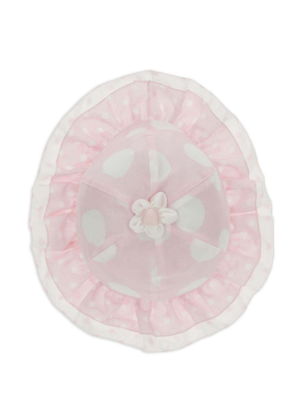 Cappello per bambina Monnalisa rosa modello bucket a pois 39G005 7662 9001 MONNALISA 