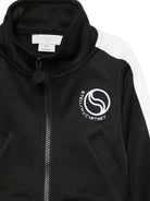 Felpa per bambina Stella McCartney Kids nera con logo sul davanti TY4B40 Z3498 930 STELLA McCARTNEY KIDS 