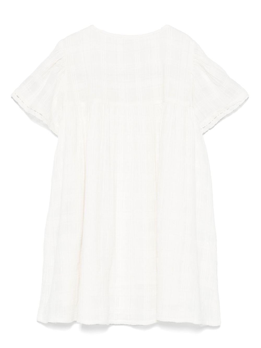 Abito per bambina Louise Misha bianco con maniche corte GRI-S25-S0142 SNOW LOUISE MISHA 