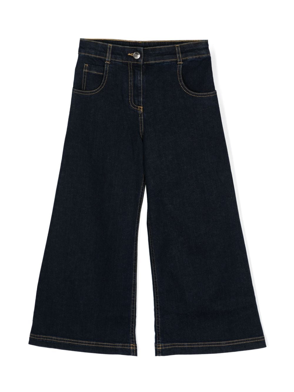 Jeans a gamba ampia con ricamo Pegaso per bambino ETRO KIDS blu con passanti - Rubino Kids