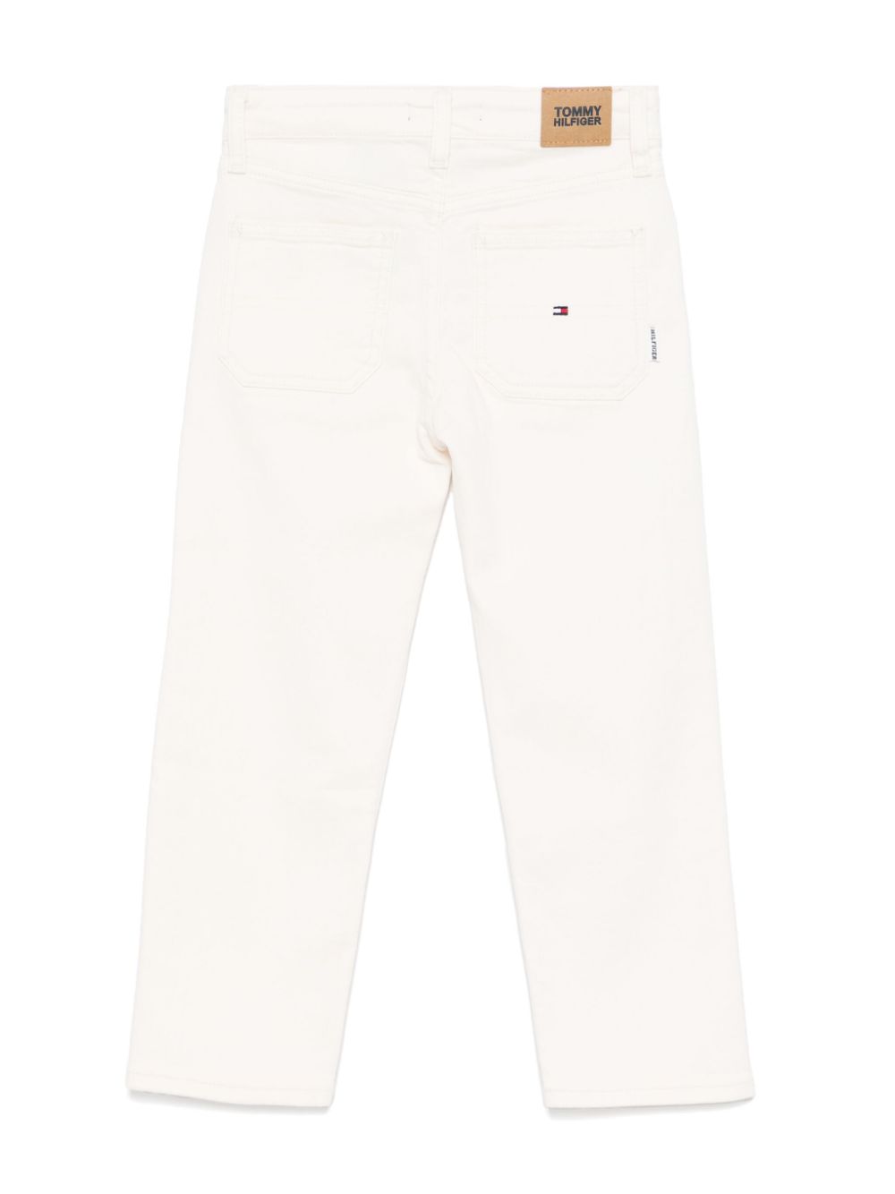 Jeans affusolati per bambino Tommy Hilfiger Junior bianco con design cinque tasche - Rubino Kids