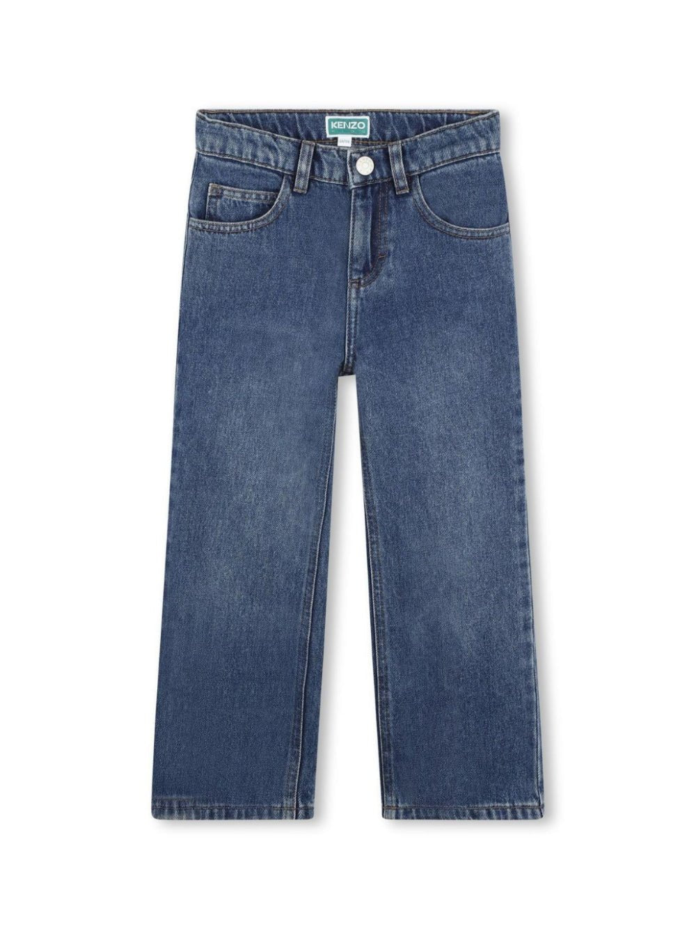 Jeans con applicazione per bambino Kenzo Kids blu con passanti - Rubino Kids