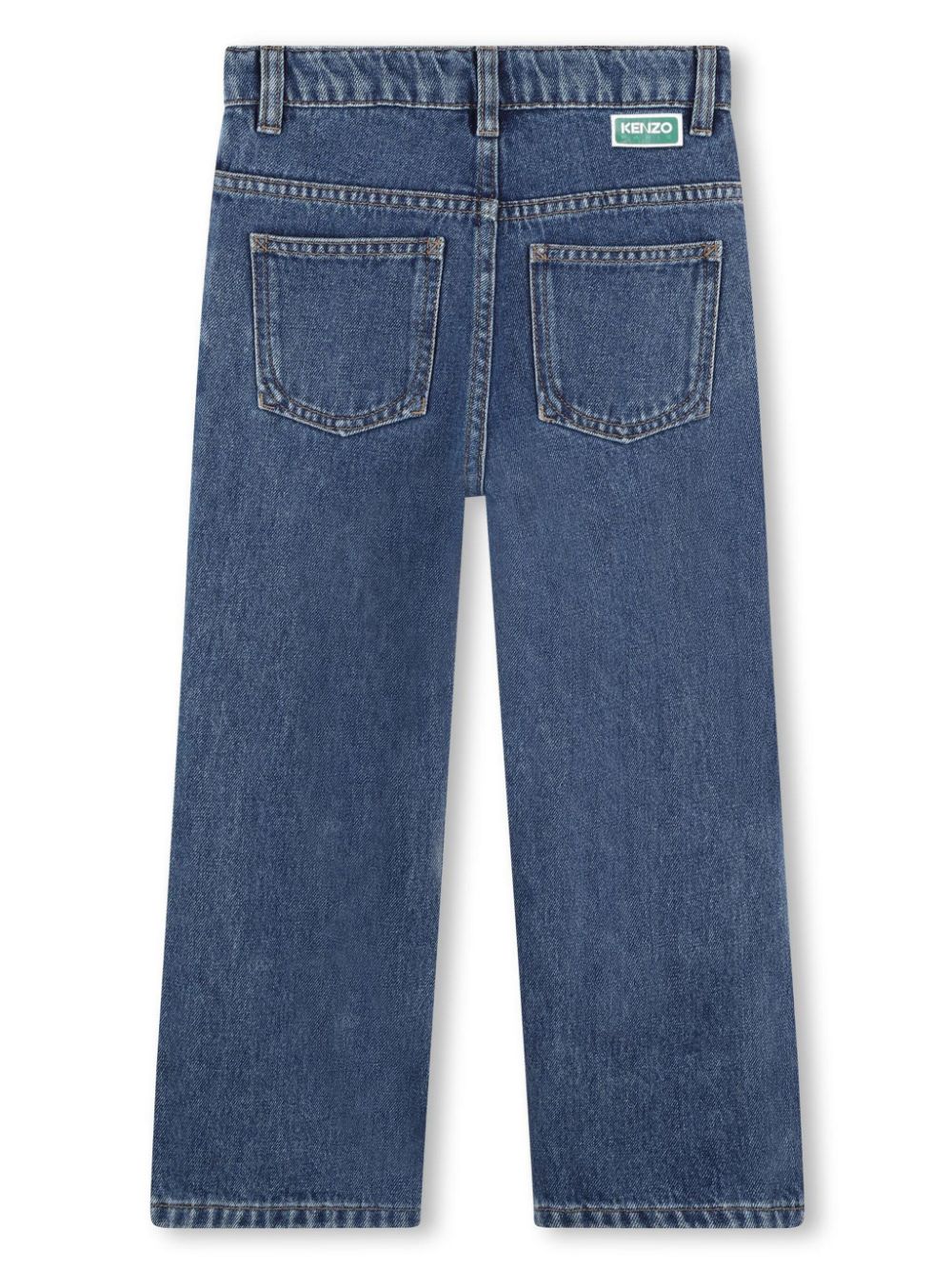 Jeans con applicazione per bambino Kenzo Kids blu con passanti - Rubino Kids