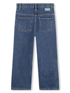 Jeans con applicazione per bambino Kenzo Kids blu con passanti - Rubino Kids