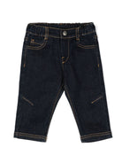 Jeans con cuciture a contrasto per neonato ETRO KIDS blu con passanti - Rubino Kids